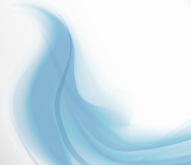 soft flow light blue waves abstract background vector