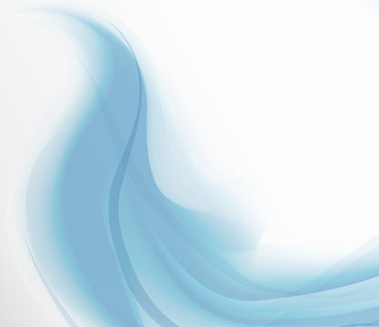 Soft Flow Light Blue Waves Abstract Background Vector