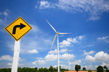 Fototapeta na wymiar Group of Wind Turbines