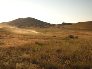 Car in the steppe