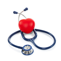 Stethoscope with red heart - 1 to 1 ratio