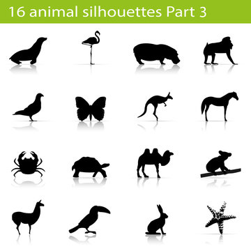 16 animal silhouettes Part 3