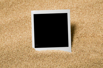 Empty photo on beach sand
