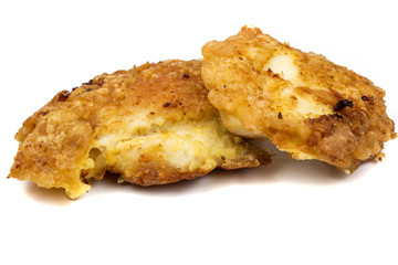 Two chicken schnitzel