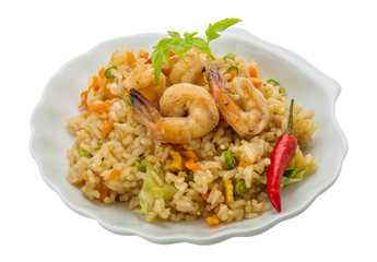 Fried rice with shrimps