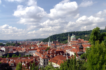 Panorama view of Prague