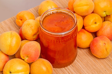 Fresh apricots and confiture