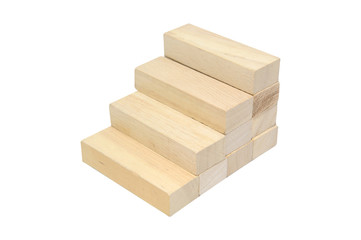 Business growth conception, wooden block