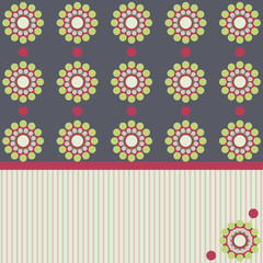 Circles retro style pattern with place for text