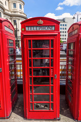 historische rote Telefonzelle in London