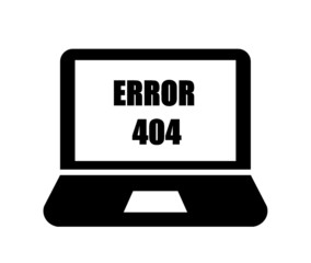Erreur 404 dans un ordinateur portable