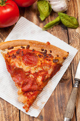 One slice of pizza.