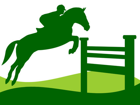 Ilustra&ccedil;&atilde;o - saltos de cavalo