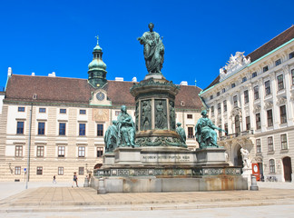Fototapeta na wymiar Hofburg. Monument to Franz I,. Vienna. Austria
