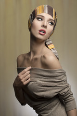fashion woman with foulard