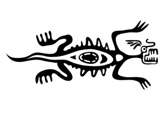 Obraz premium lizard in native style