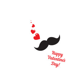 Greeting card for hipsters Happy Valentine's Day