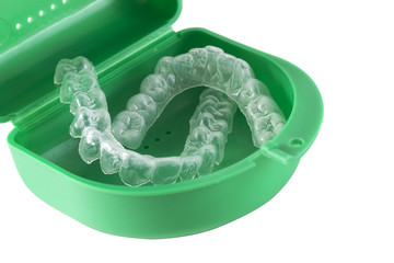 Mouth Guard - Orthodontic Retainers isolated on white