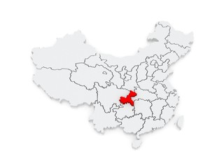 Fototapeta premium Map of Chongqing. China.