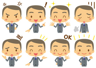ビジネスマン　表情