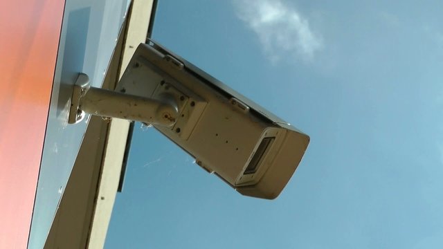 security camera blue sky clouds time lapse