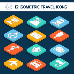 Travel icons set