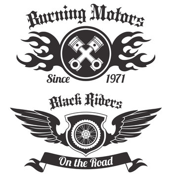 Motorcycle label black