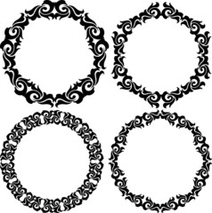 set of round frames