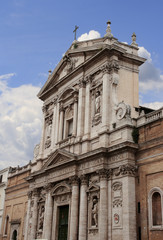 Fototapeta na wymiar Church of Saint Susanna at the Baths of Diocletian in Rome