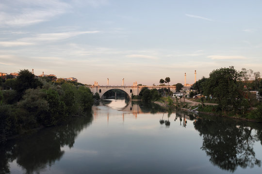 Flaminio bridge n Rome , Italy