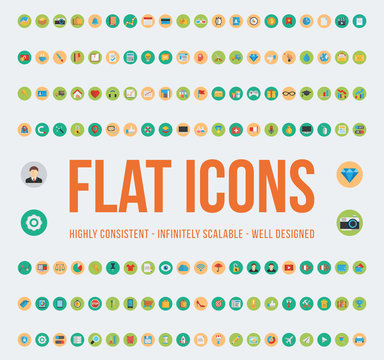 Web And UI Flat Icons Set - LUSHICONS