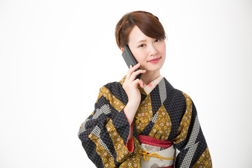 着物を着た女性