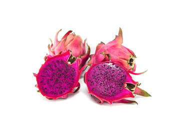 Dragon Fruit isolated against white background