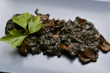 Risotto al nero di seppia Cuttlefish ink risotto