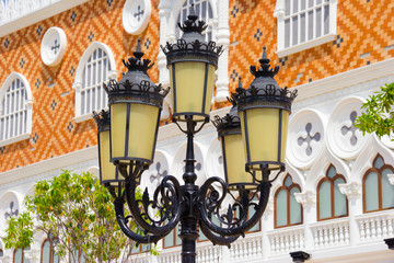 Fototapeta na wymiar Classic street lamp at Venezia, Hua Hin, Prachuap Khiri Khan pro