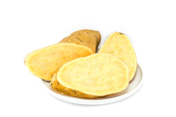 Sweet potato isolated on white background