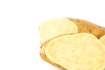 Sweet potato isolated on white background