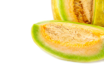 muskmelon on white background