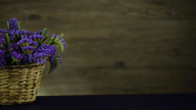 Purple statice flowers