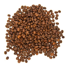 Heap of coffee grains