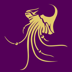 Vector jellyfish icon