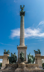 Fototapeta na wymiar Heroes square in Budapest,