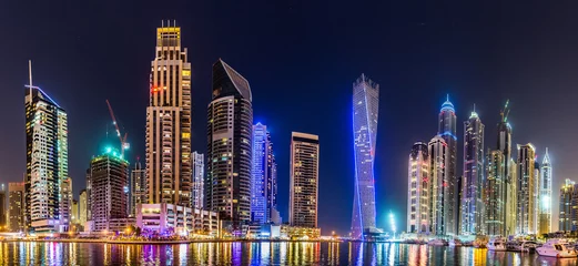 Schilderijen op glas Dubai Marina stadsgezicht, Verenigde Arabische Emiraten © Sergii Figurnyi
