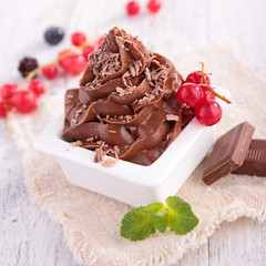 chocolate ice cream-mousse