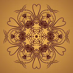 Vector round retro ornament