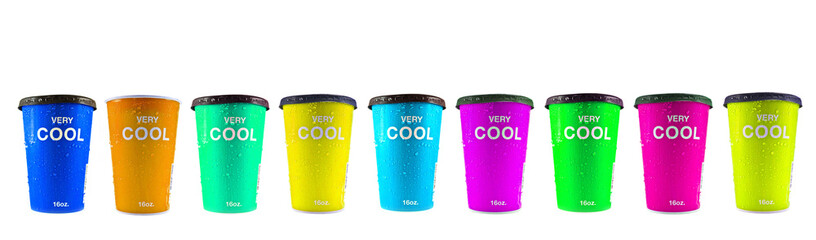 Ice cold water in Plastic cup