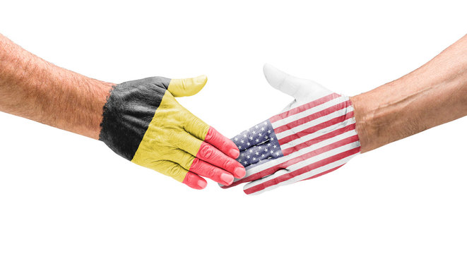 Handshake Belgien und USA