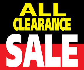 All Clearance Sale Promotion Label