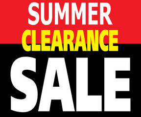 Summer Clearance Sale Promotion Label
