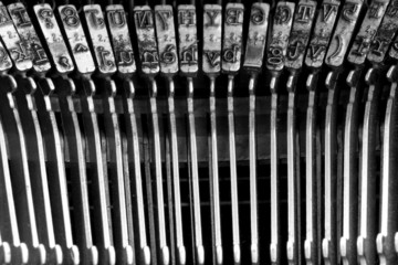 letters of an old typewriter